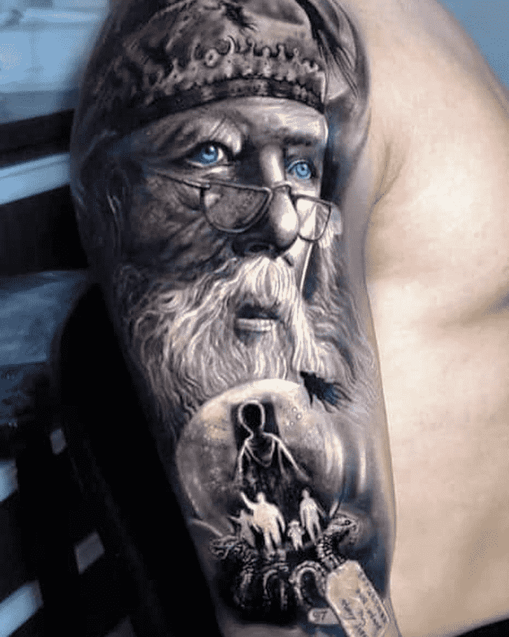 Albus Dumbledore Tattoo Shot