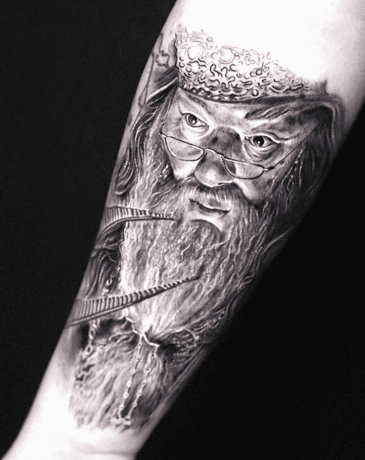 Albus Dumbledore Tattoo Shot