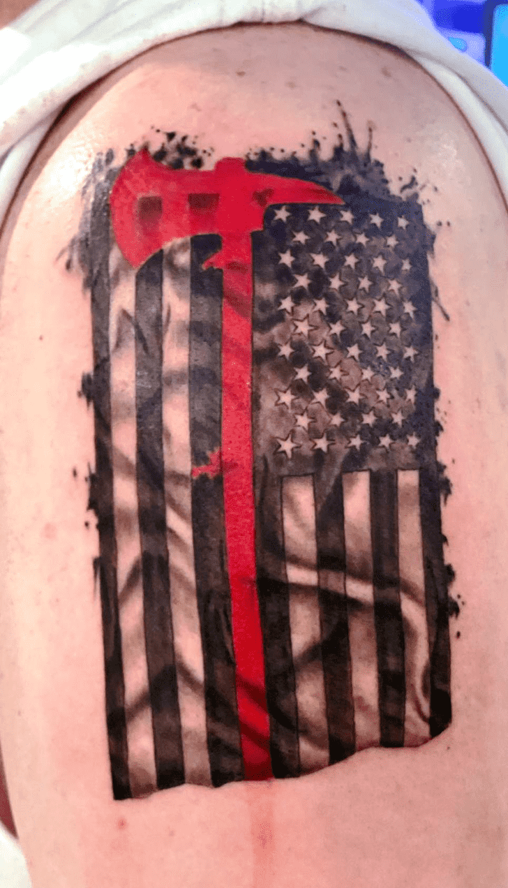 American Flag Tattoo Figure