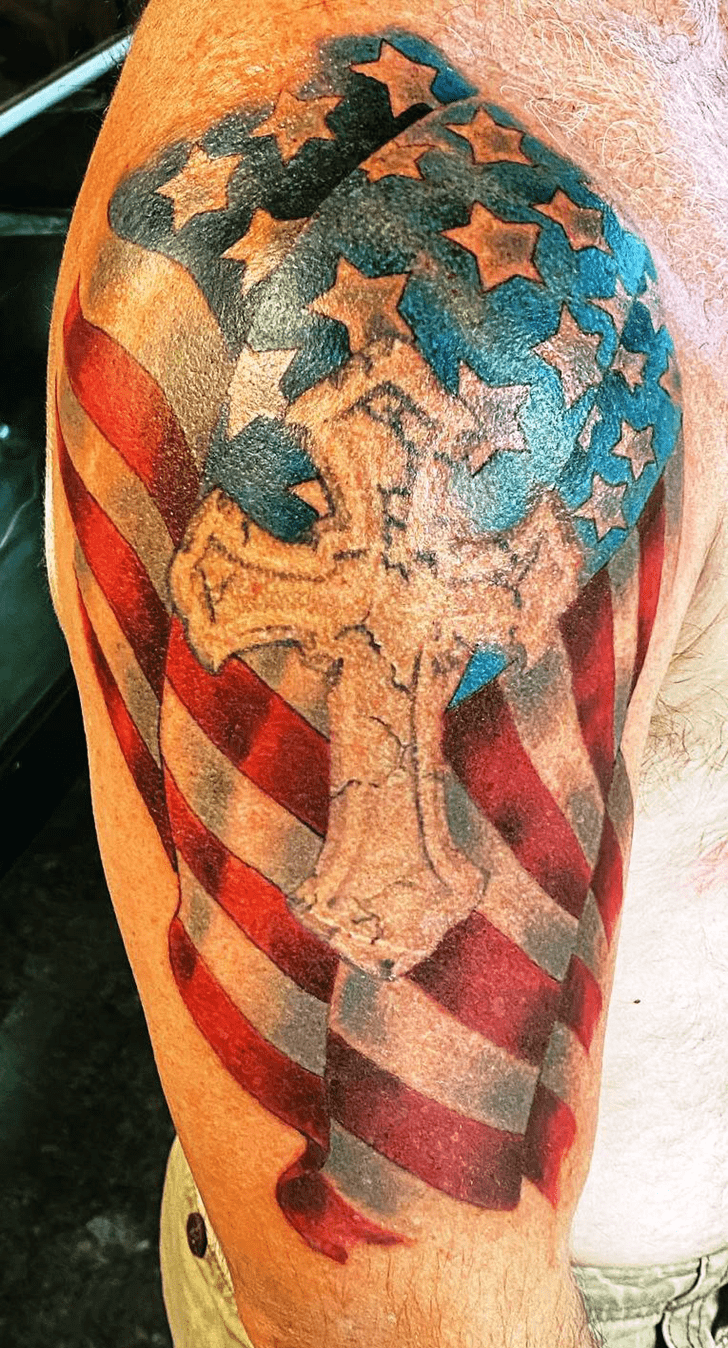 American Flag Tattoo Figure