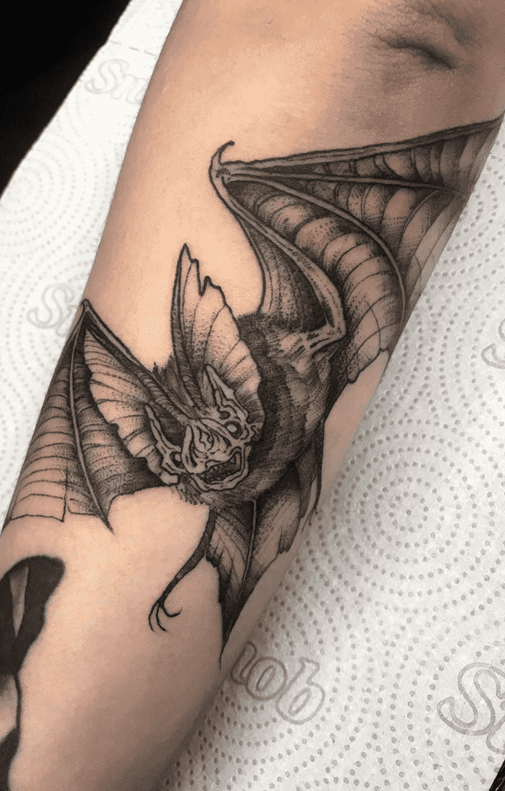 Bat Tattoo Portrait