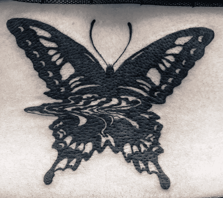 Beautiful Butterfly  Tattoo Design Image