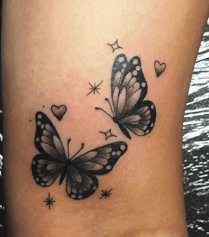 Beautiful Butterfly  Tattoo Portrait