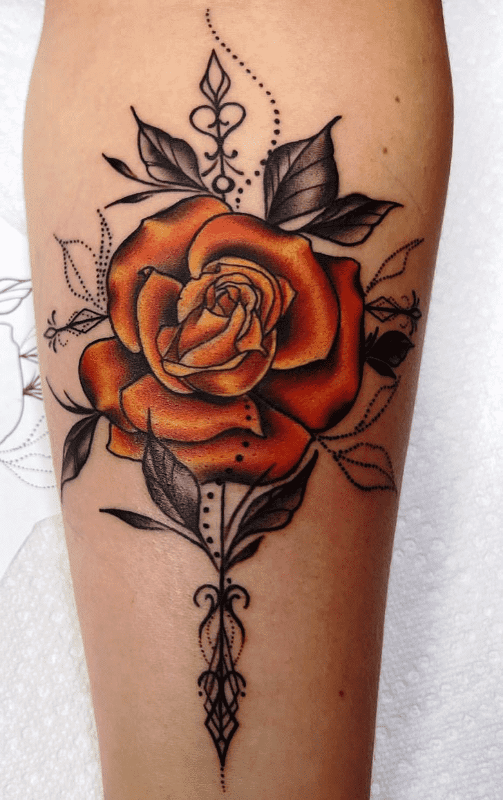 Beautiful Rose Tattoo Shot