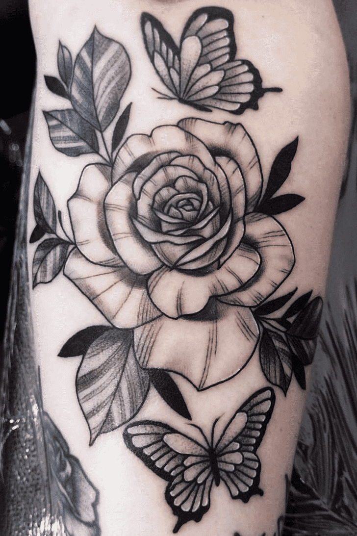 Beautiful Rose Tattoo Design Image