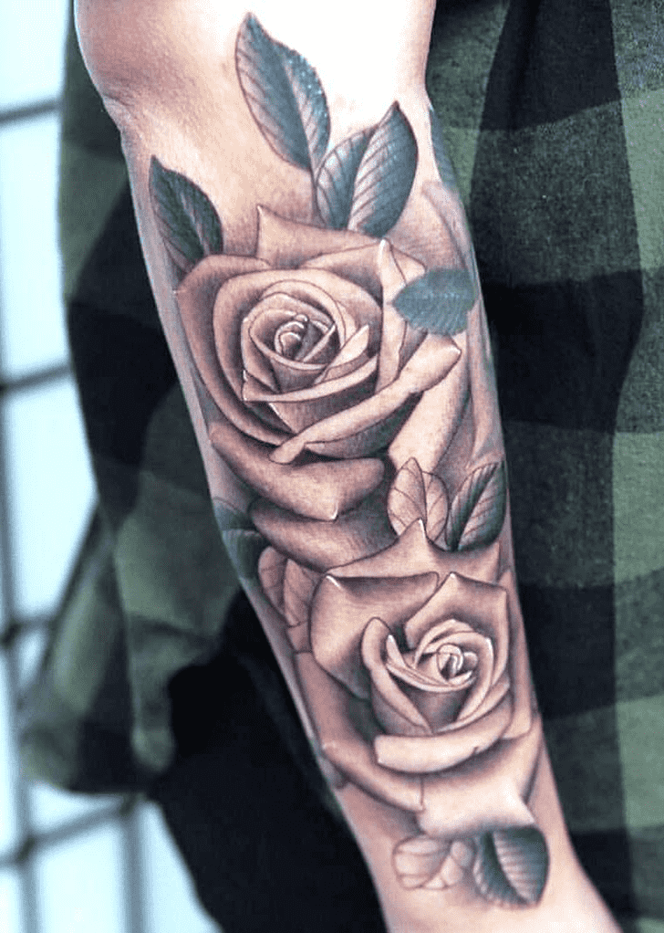 Beautiful Rose Tattoo Portrait