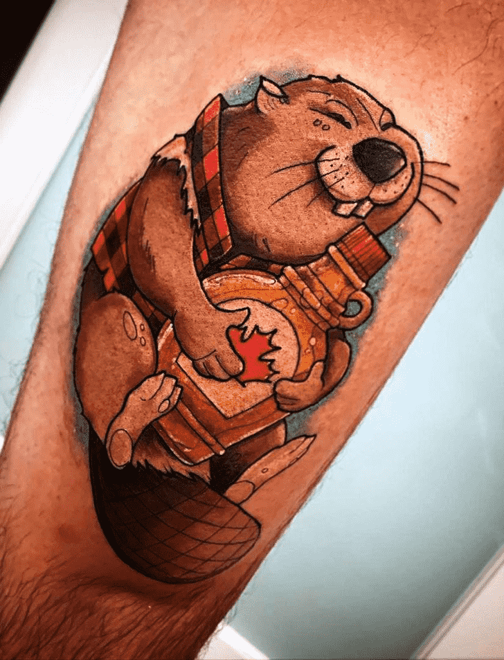 Beaver Tattoo Portrait
