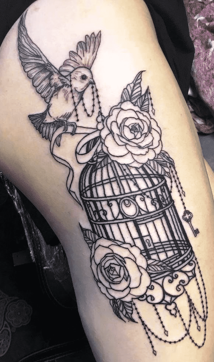 Bird Cage Tattoo Design Image