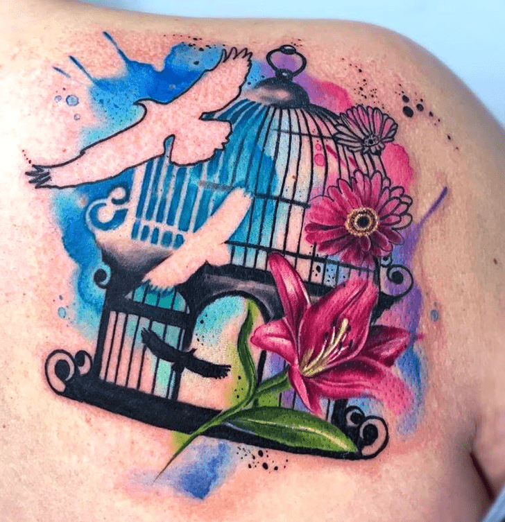 Bird Cage Tattoo Photo