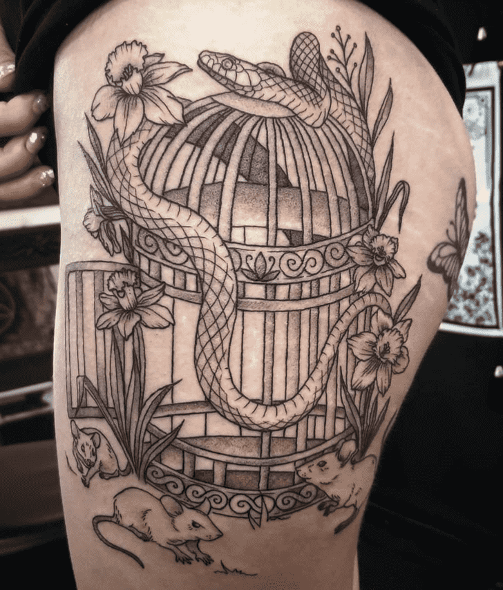 Bird Cage Tattoo Figure