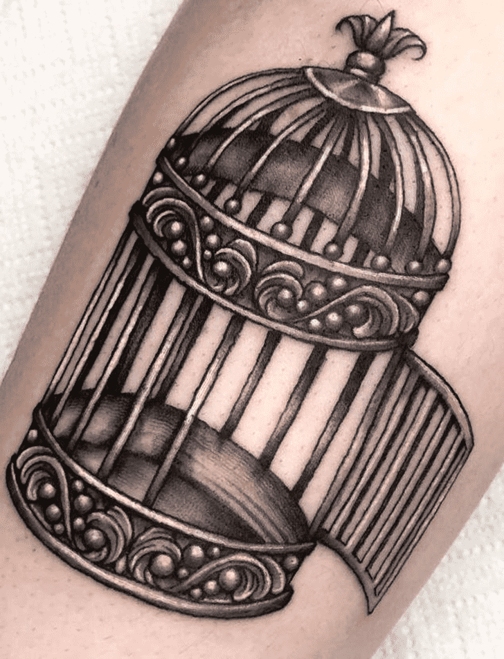 Bird Cage Tattoo Portrait