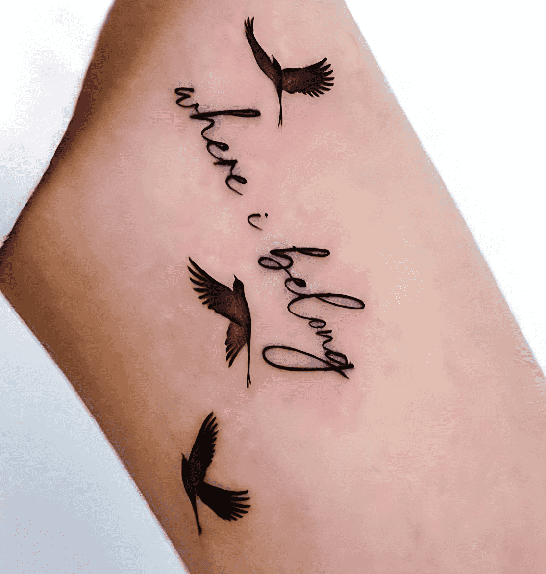 Bird Flying Tattoo Ink