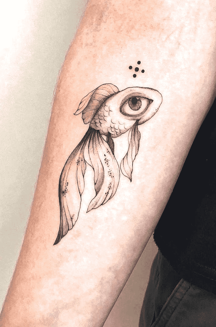 Black And White Fish Tattoo Picture