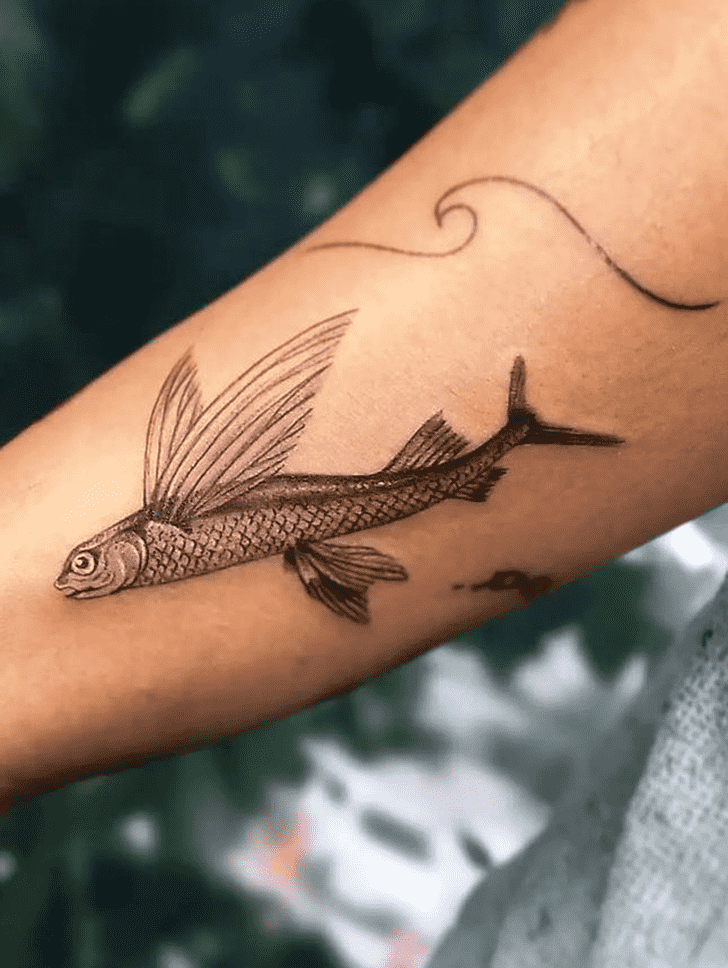 Black And White Fish Tattoo Photo