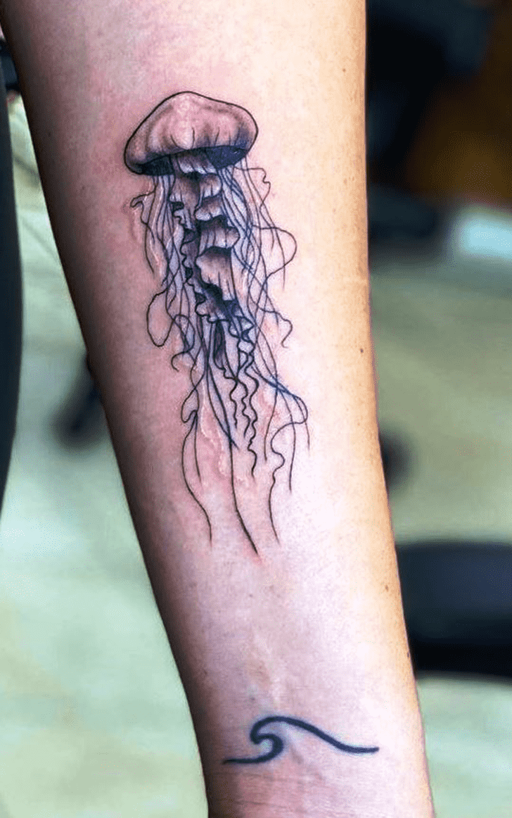 Black And White Fish Tattoo Design Image