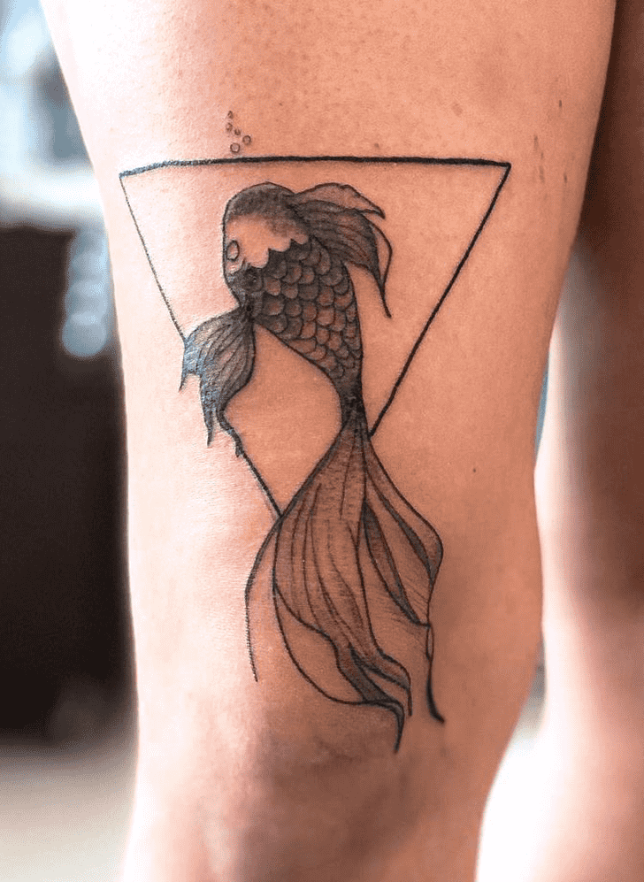 Black And White Fish Tattoo Snapshot