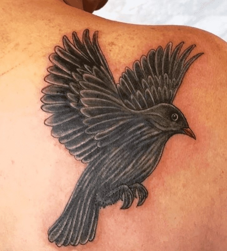 Black Bird Tattoo Photo