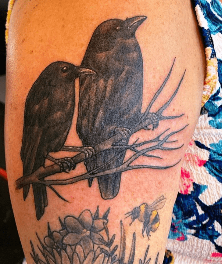Black Bird Tattoo Photograph