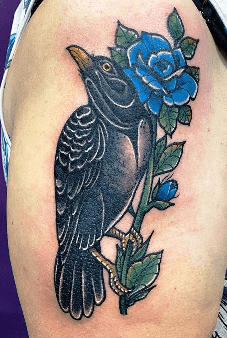 Black Bird Tattoo Design Image
