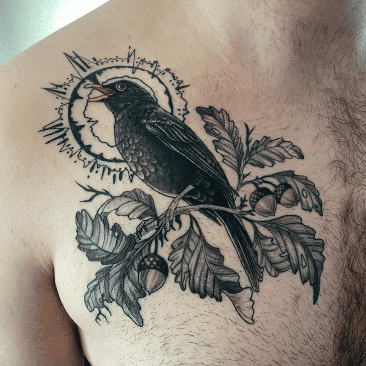 Black Bird Tattoo Figure
