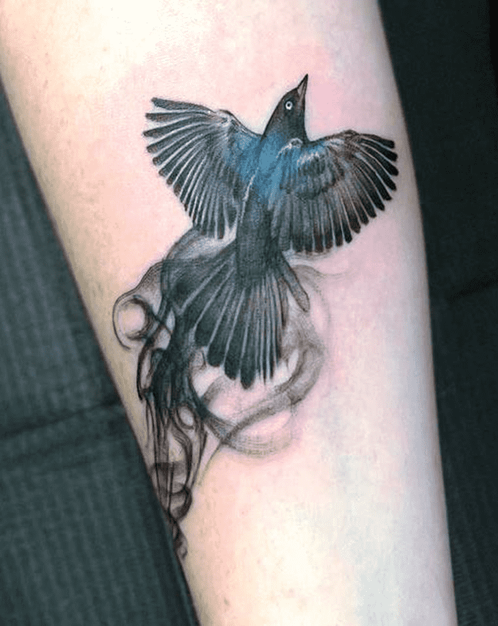 Black Bird Tattoo Photograph