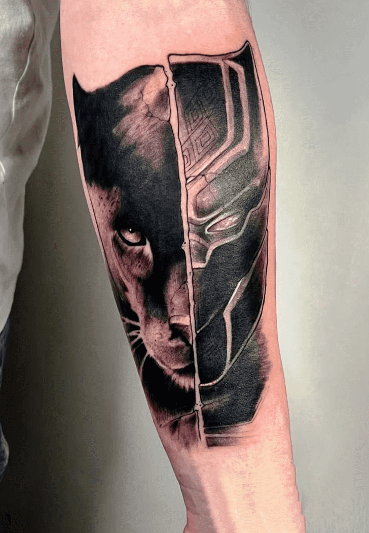 Black Panther Tattoo Figure