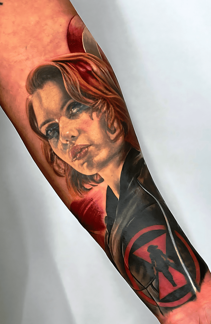 Black Widow Tattoo Shot