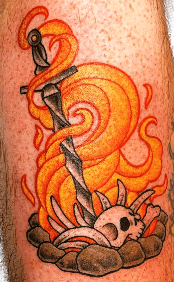 Bonfire Tattoo Design Image