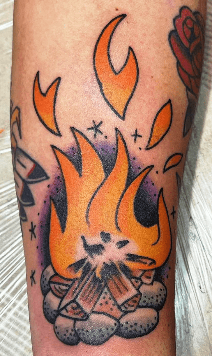 Bonfire Tattoo Design Image