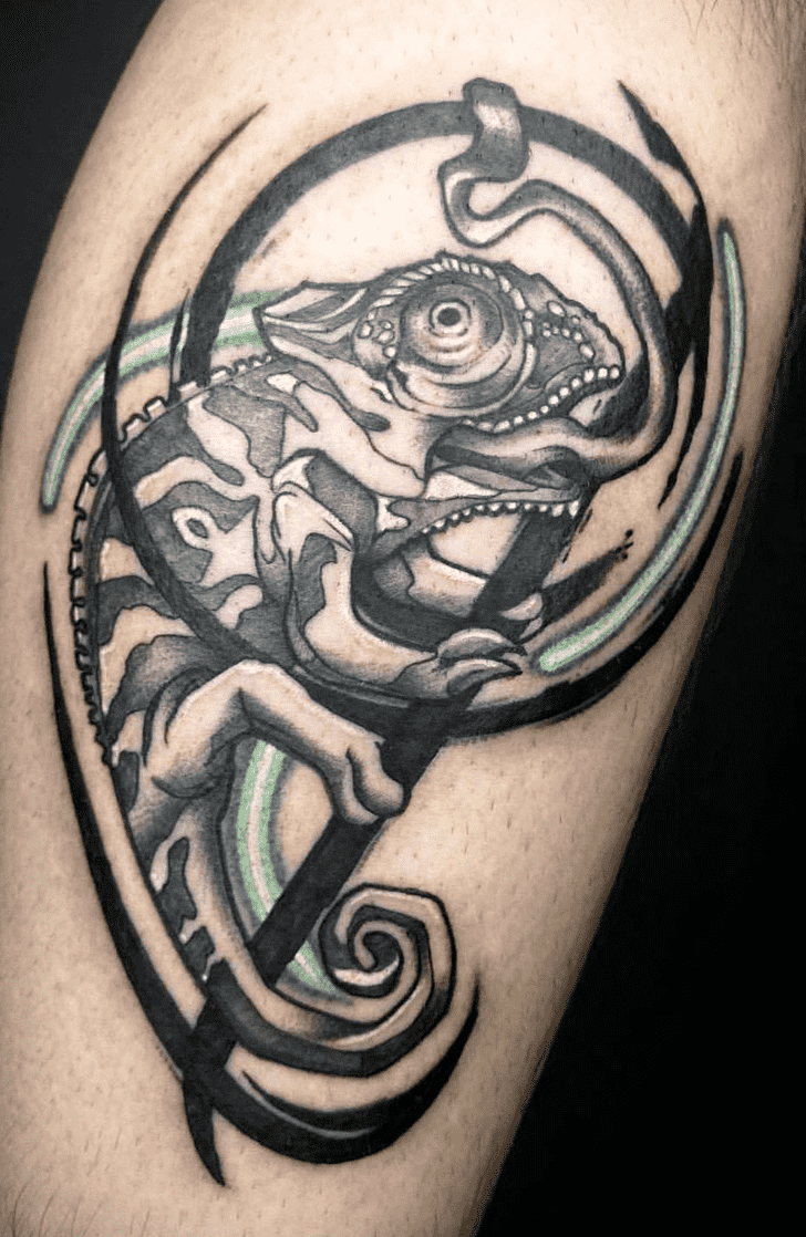 Chameleon Tattoo Photograph