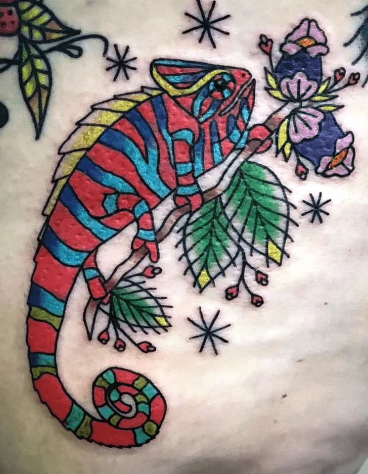 Chameleon Tattoo Design Image