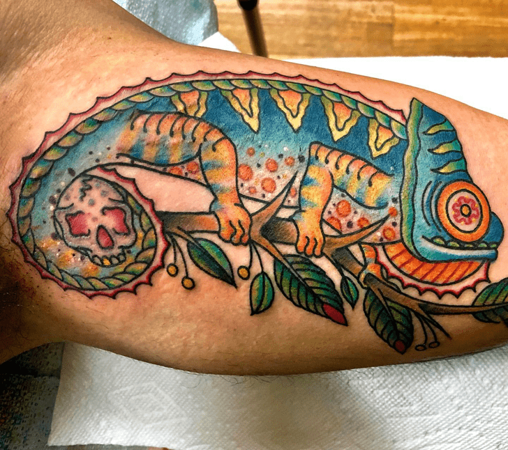 Chameleon Tattoo Design Image