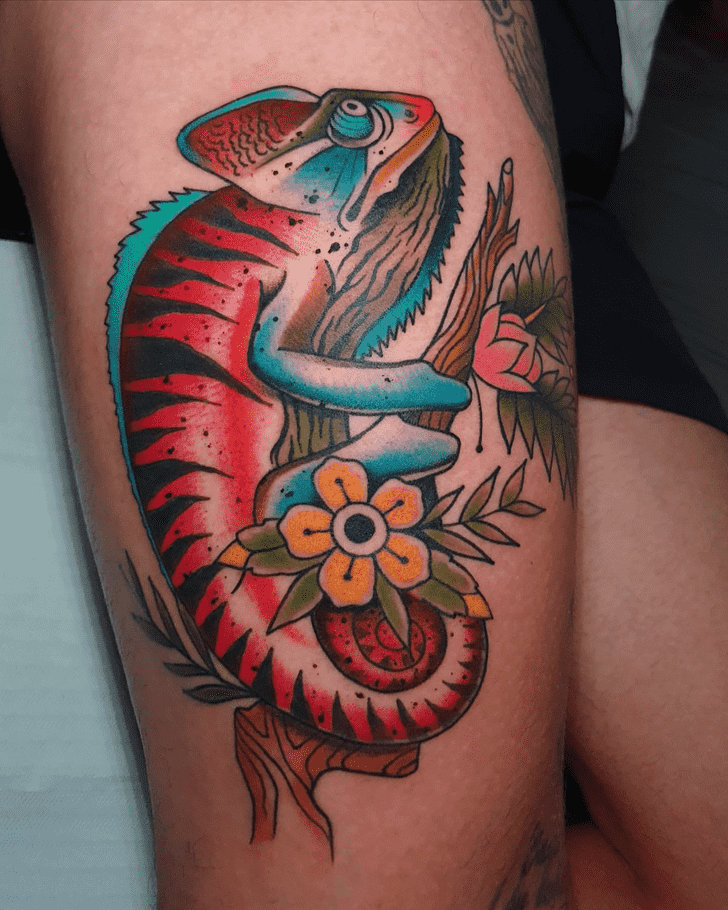 Chameleon Tattoo Shot