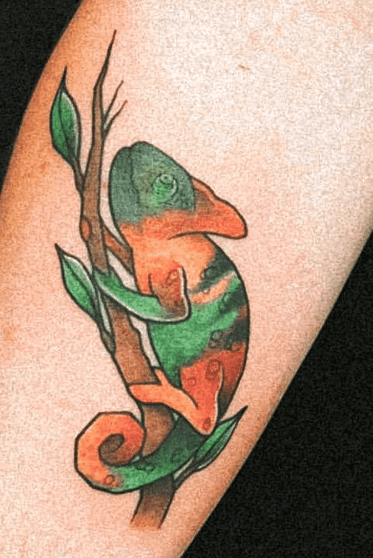 Chameleon Tattoo Shot