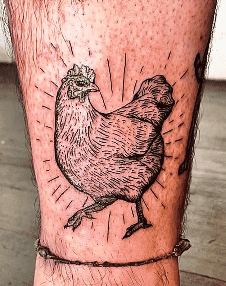 Chicken Tattoo Figure