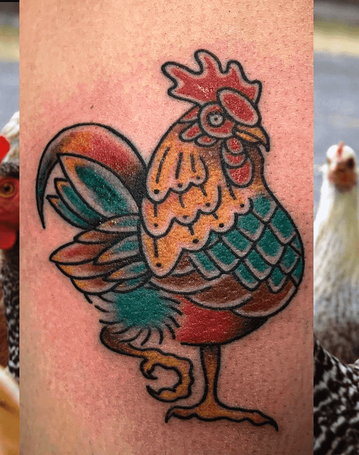 Chicken Tattoo Portrait