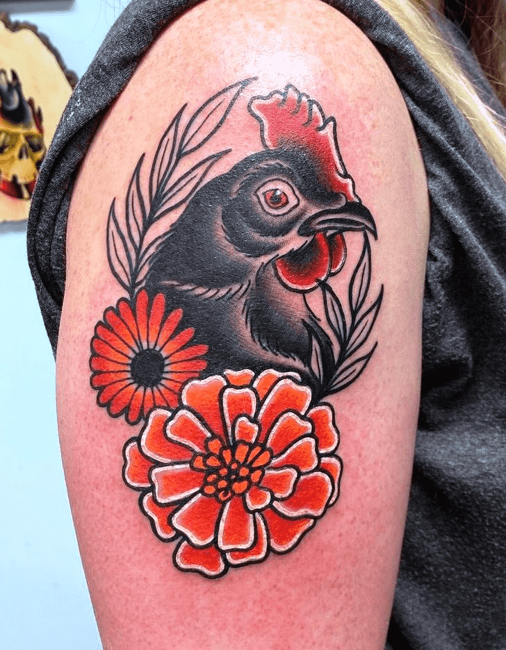 Chicken Tattoo Figure