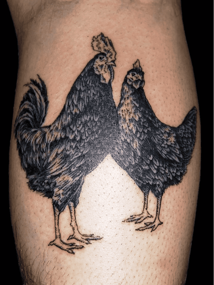 Chicken Tattoo Portrait