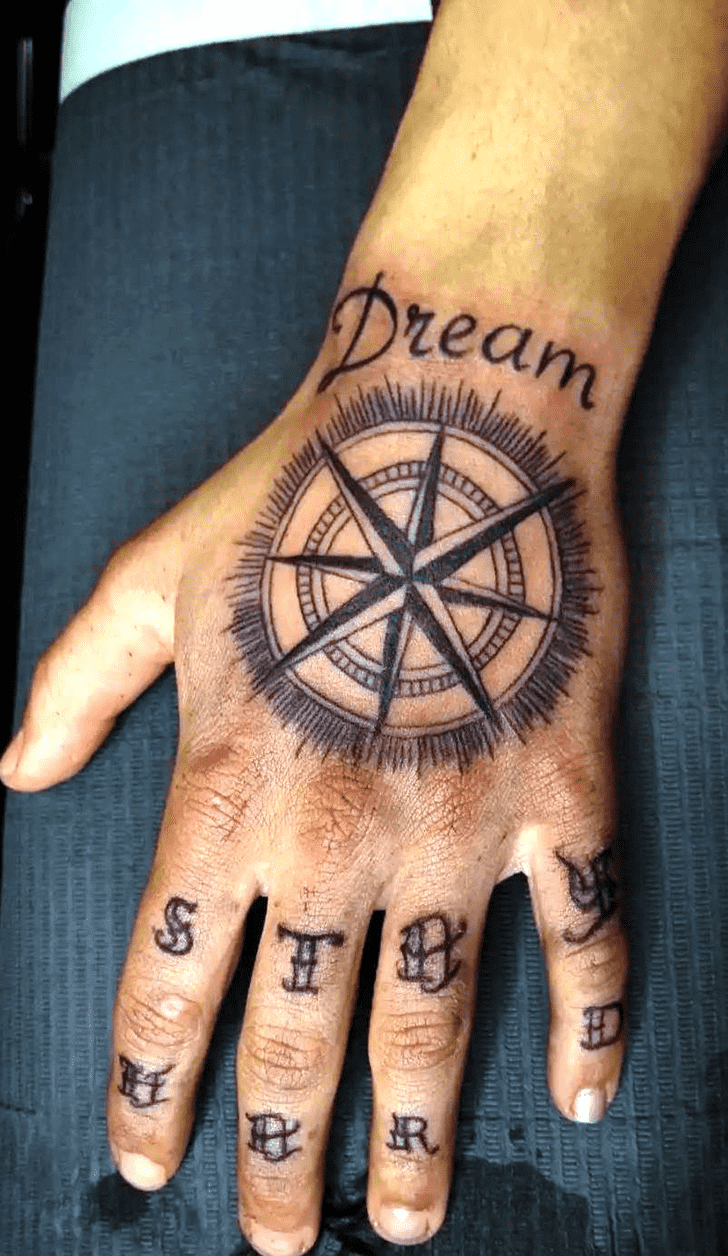 Compass Tattoo Ink