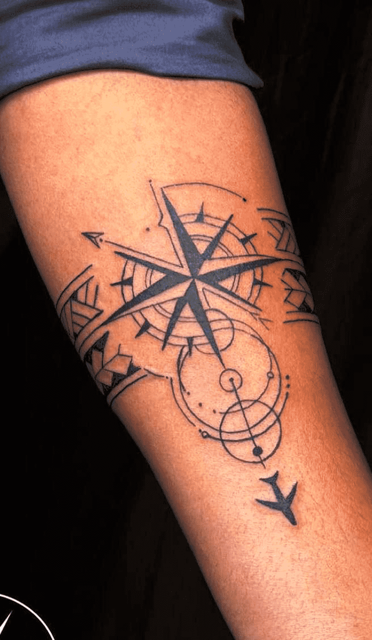 Compass Tattoo Shot