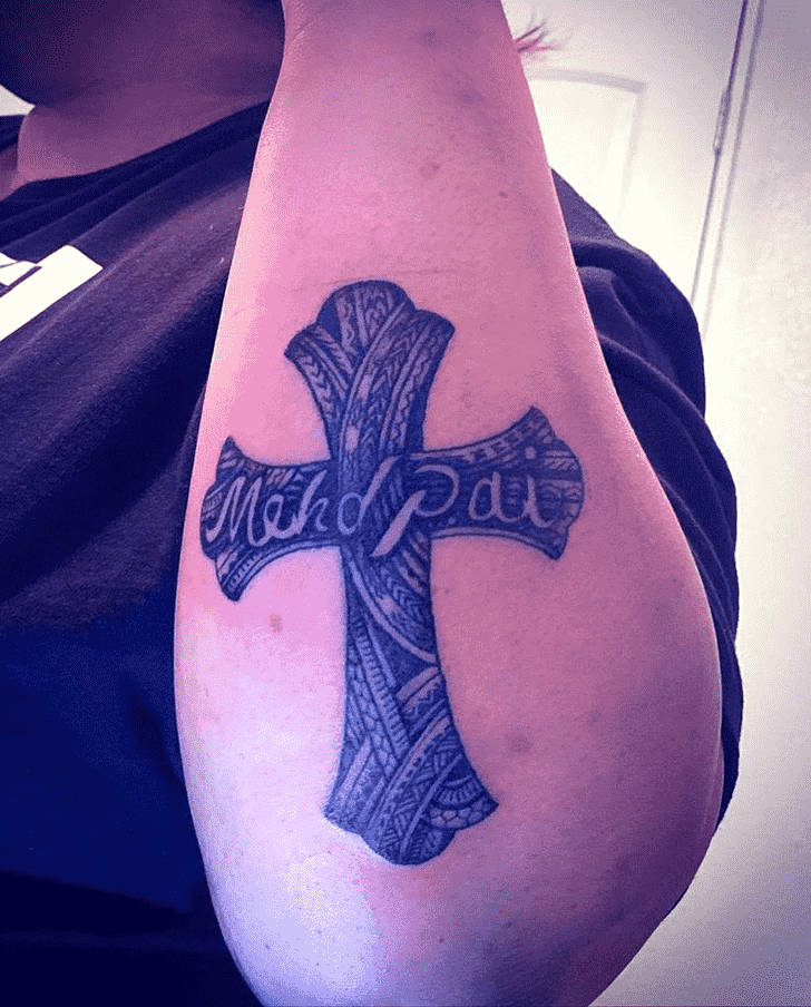 Cross Tattoo Shot
