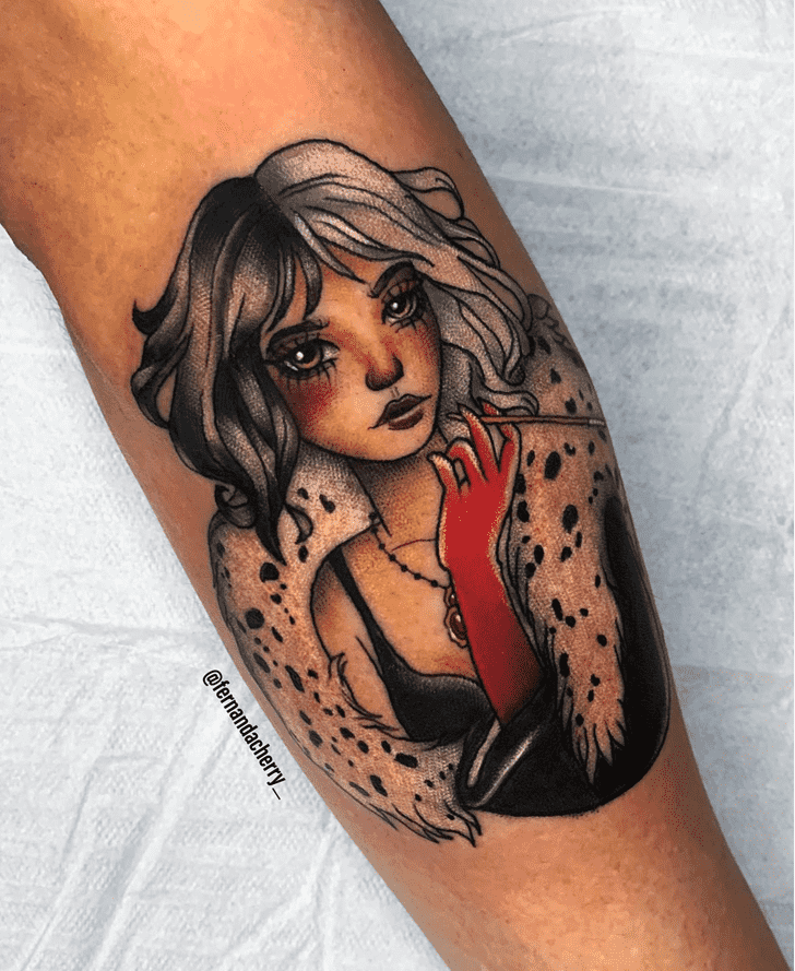 Cruella Tattoo Portrait