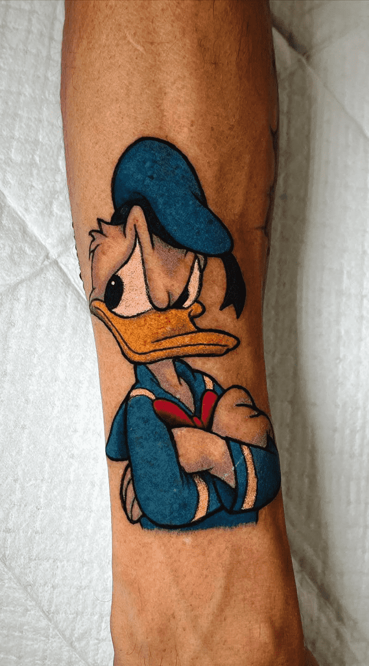 Donald Duck Tattoo Portrait