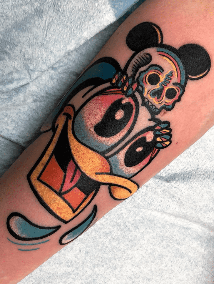 Donald Duck Tattoo Portrait