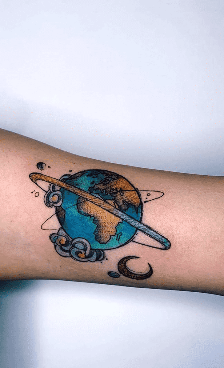 Earth Tattoo Portrait