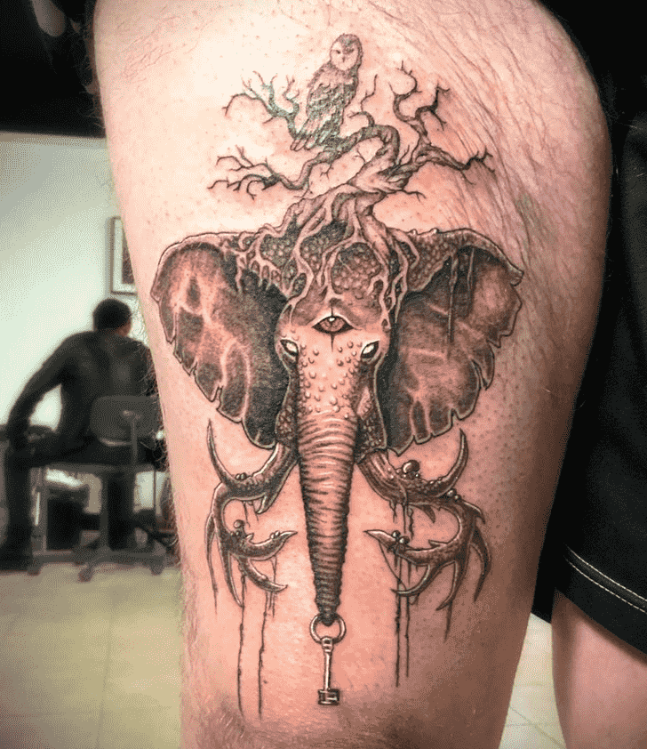 Elephant Tattoo Portrait