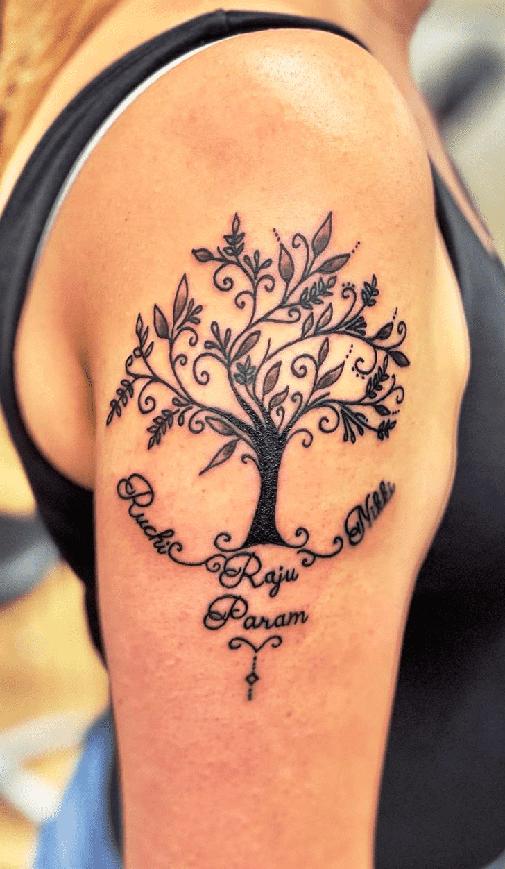 Family Tree Tattoo Design Image