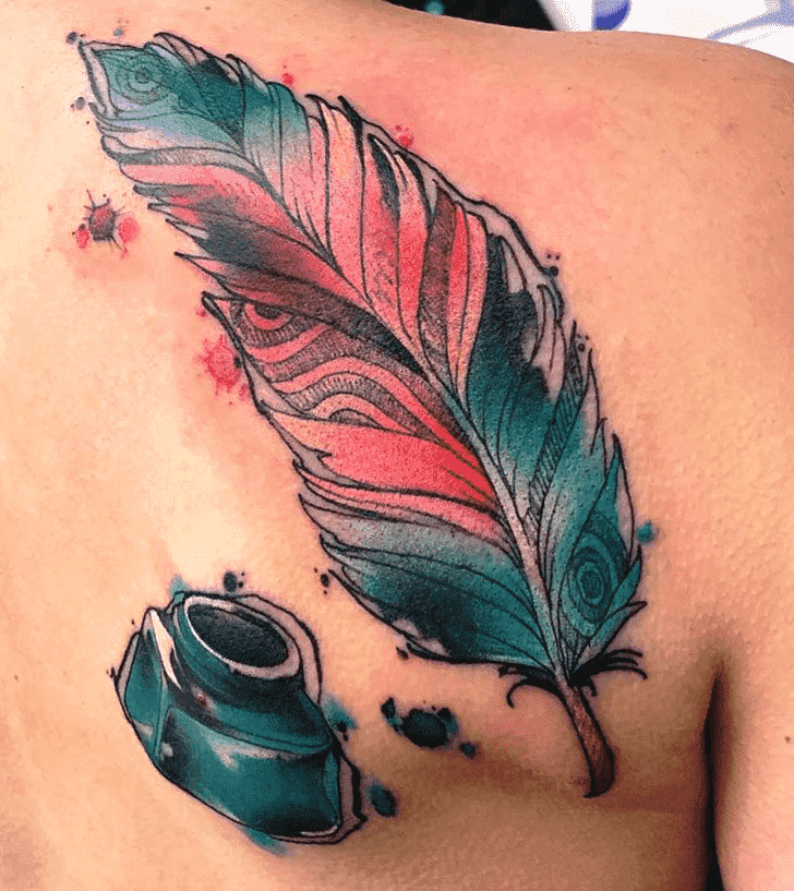 Feather Tattoo Portrait