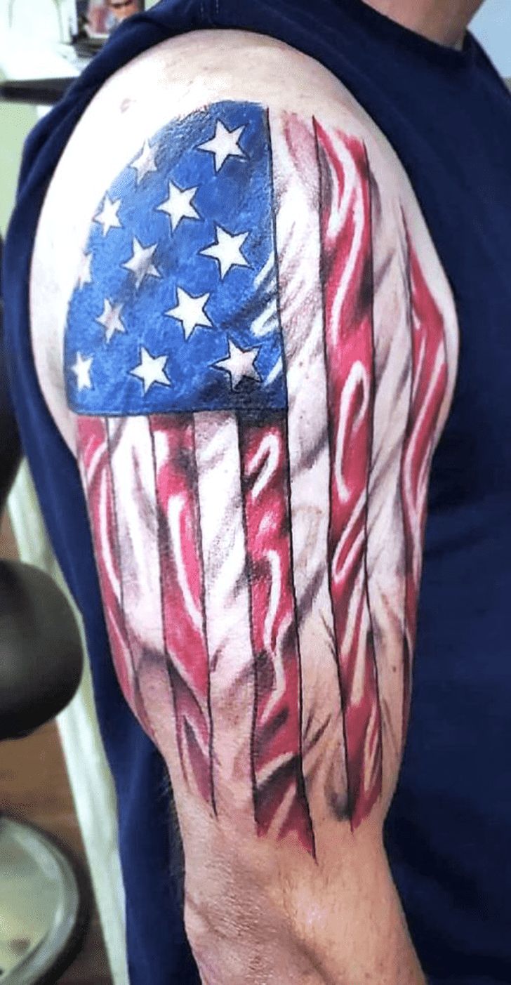 Flag Tattoo Portrait