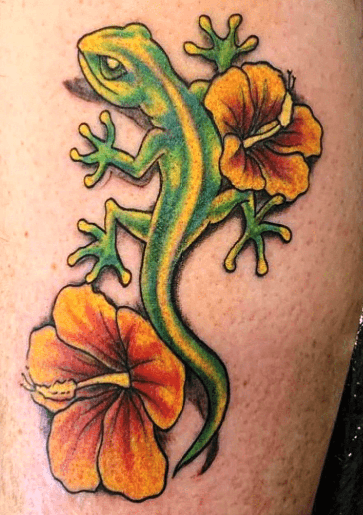 Gecko Tattoo Figure